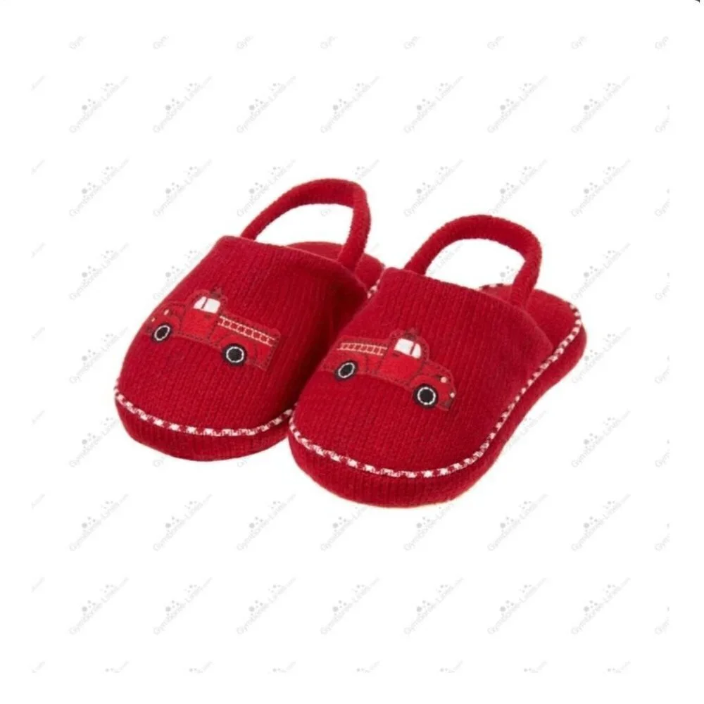 Janie and Jack boy fire truck slippers size 5-6